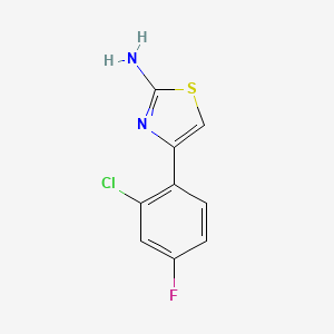 molecular formula C9H6ClFN2S B3240983 4-(2-Chloro-4-fluorophenyl)-1,3-thiazol-2-amine CAS No. 145029-84-1