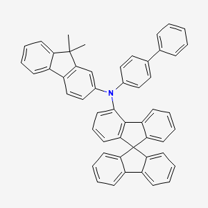 molecular formula C52H37N B3241001 9,9'-Spirobi[9H-fluoren]-4-amine, N-[1,1'-biphenyl]-4-yl-N-(9,9-dimethyl-9H-fluoren-2-yl)- CAS No. 1450933-88-6