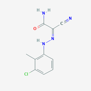 molecular formula C10H9ClN4O B324102 2-[(3-Chloro-2-methylphenyl)hydrazono]-2-cyanoacetamide 
