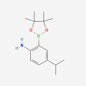 molecular formula C15H24BNO2 B3241022 2-Amino-5-isopropylphenylboronic acid pinacol ester CAS No. 1451390-90-1