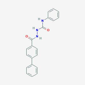 molecular formula C20H17N3O2 B324103 2-(4-biphenylylcarbonyl)-N-phenylhydrazinecarboxamide 
