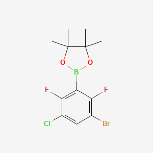 molecular formula C12H13BBrClF2O2 B3241056 2-(3-Bromo-5-chloro-2,6-difluorophenyl)-4,4,5,5-tetramethyl-1,3,2-dioxaborolane CAS No. 1451391-11-9