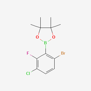 molecular formula C12H14BBrClFO2 B3241062 6-Bromo-3-chloro-2-fluorophenylboronic acid pinacol ester CAS No. 1451391-14-2