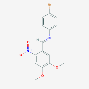 molecular formula C15H13BrN2O4 B324107 4-bromo-N-(4,5-dimethoxy-2-nitrobenzylidene)aniline 