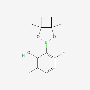 molecular formula C13H18BFO3 B3241087 3-Fluoro-6-methyl-2-(4,4,5,5-tetramethyl-1,3,2-dioxaborolan-2-yl)phenol CAS No. 1451391-55-1