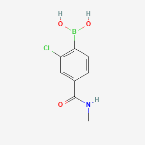 molecular formula C8H9BClNO3 B3241111 2-Chloro-4-(methylcarbamoyl)phenylboronic acid CAS No. 1451391-89-1