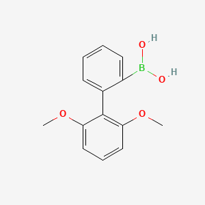 molecular formula C14H15BO4 B3241132 2',6'-Dimethoxybiphenyl-2-ylboronic acid CAS No. 1451392-16-7