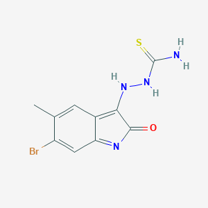 molecular formula C10H9BrN4OS B324115 [(6-bromo-5-methyl-2-oxoindol-3-yl)amino]thiourea 