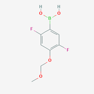 molecular formula C8H9BF2O4 B3241153 2,5-Difluoro-4-(methoxymethoxy)phenylboronic acid CAS No. 1451392-29-2