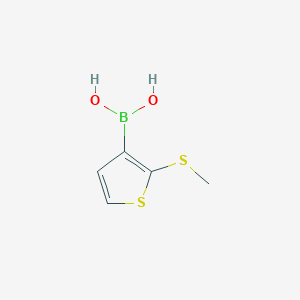 molecular formula C5H7BO2S2 B3241181 2-(Methylthio)thiophene-3-boronic acid CAS No. 1451392-35-0