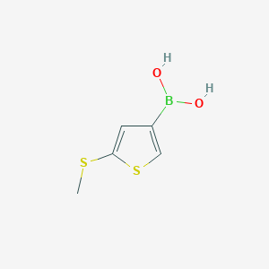 molecular formula C5H7BO2S2 B3241185 2-(Methylthio)thiophene-4-boronic acid CAS No. 1451392-40-7