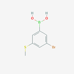molecular formula C7H8BBrO2S B3241187 3-Bromo-5-(methylsulfanyl)phenylboronic acid CAS No. 1451392-41-8