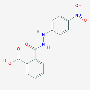 molecular formula C14H11N3O5 B324119 2-{[2-(4-Nitrophenyl)hydrazino]carbonyl}benzoic acid 