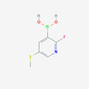 molecular formula C6H7BFNO2S B3241200 [2-Fluoro-5-(methylsulfanyl)pyridin-3-yl]boronic acid CAS No. 1451392-59-8
