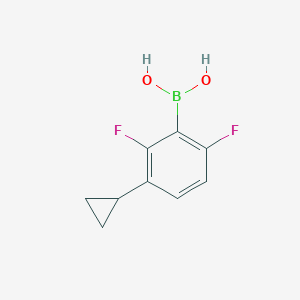 molecular formula C9H9BF2O2 B3241219 3-Cyclopropyl-2,6-difluorophenylboronic acid CAS No. 1451393-02-4