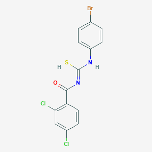 molecular formula C14H9BrCl2N2OS B324124 N-(4-bromophenyl)-N'-(2,4-dichlorobenzoyl)carbamimidothioic acid 