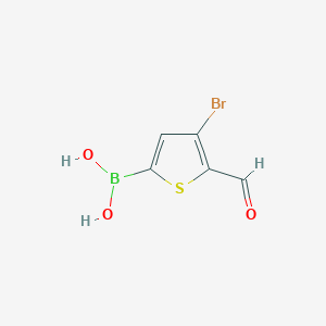 molecular formula C5H4BBrO3S B3241247 3-Bromo-2-formylthiophene-5-boronic acid CAS No. 1451393-26-2