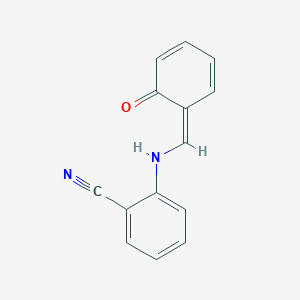 molecular formula C14H10N2O B324126 2-[[(Z)-(6-oxocyclohexa-2,4-dien-1-ylidene)methyl]amino]benzonitrile 