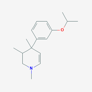 molecular formula C17H25NO B3241276 Pyridine, 1,2,3,4-tetrahydro-1,3,4-trimethyl-4-[3-(1-methylethoxy)phenyl]- CAS No. 145340-45-0