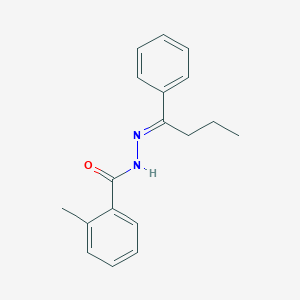 molecular formula C18H20N2O B324133 2-methyl-N'-(1-phenylbutylidene)benzohydrazide 