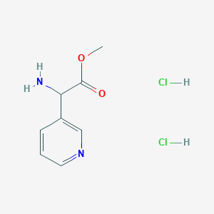 molecular formula C8H12Cl2N2O2 B3241332 Methyl 2-amino-2-(pyridin-3-yl)acetate dihydrochloride CAS No. 1456506-89-0