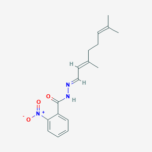 molecular formula C17H21N3O3 B324136 N'-(3,7-dimethyl-2,6-octadienylidene)-2-nitrobenzohydrazide 