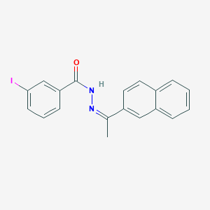 molecular formula C19H15IN2O B324137 3-iodo-N'-[1-(2-naphthyl)ethylidene]benzohydrazide 