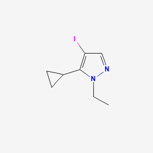 molecular formula C8H11IN2 B3241375 5-Cyclopropyl-1-ethyl-4-iodo-1H-pyrazole CAS No. 1458615-94-5