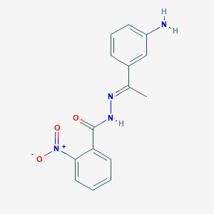 molecular formula C15H14N4O3 B324138 N'-[1-(3-aminophenyl)ethylidene]-2-nitrobenzohydrazide 