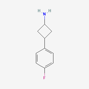 molecular formula C10H12FN B3241395 3-(4-Fluorophenyl)cyclobutan-1-amine CAS No. 1462381-60-7