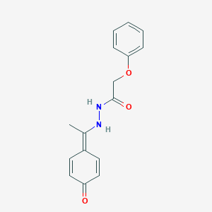 molecular formula C16H16N2O3 B324141 N'-[1-(4-oxocyclohexa-2,5-dien-1-ylidene)ethyl]-2-phenoxyacetohydrazide 
