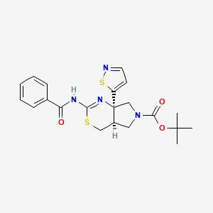 tert-butyl (4aR,7aR)-2-benzamido-7a-isothiazol-5-yl-4,4a,5,7-tetrahydropyrrolo[3,4-d][1,3]thiazine-6-carboxylate