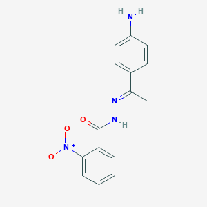 molecular formula C15H14N4O3 B324148 N'-[1-(4-aminophenyl)ethylidene]-2-nitrobenzohydrazide 