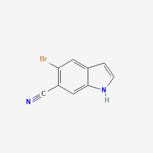 molecular formula C9H5BrN2 B3241484 5-bromo-1H-indole-6-carbonitrile CAS No. 1467060-13-4