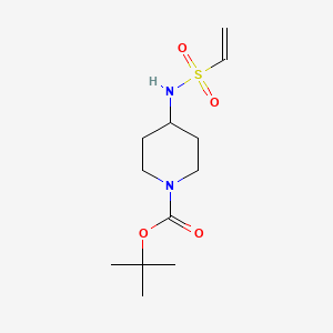molecular formula C12H22N2O4S B3241502 1-Piperidinecarboxylic acid, 4-[(ethenylsulfonyl)amino]-, 1,1-dimethylethyl ester CAS No. 1469338-21-3