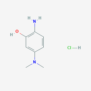 Phenol, 2-amino-5-(dimethylamino)-, hydrochloride (1:2)