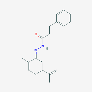molecular formula C19H24N2O B324154 N'-(5-isopropenyl-2-methyl-2-cyclohexen-1-ylidene)-3-phenylpropanohydrazide 