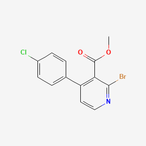 molecular formula C13H9BrClNO2 B3241540 2-Bromo-4-(4-chloro-phenyl)-nicotinic acid methyl ester CAS No. 147078-80-6