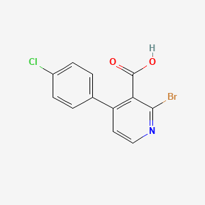 molecular formula C12H7BrClNO2 B3241547 2-溴-4-(4-氯苯基)-烟酸 CAS No. 147078-81-7