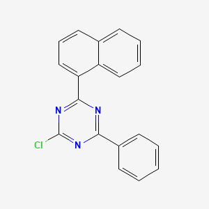 molecular formula C19H12ClN3 B3241571 2-Chloro-4-(naphthalen-1-yl)-6-phenyl-1,3,5-triazine CAS No. 1472062-95-5