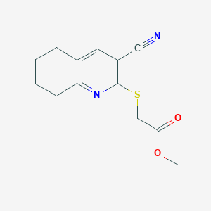 molecular formula C13H14N2O2S B324158 Methyl [(3-cyano-5,6,7,8-tetrahydro-2-quinolinyl)sulfanyl]acetate 