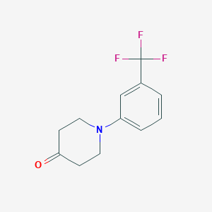 molecular formula C12H12F3NO B3241595 1-[3-(Trifluoromethyl)phenyl]-4-piperidinone CAS No. 147378-74-3