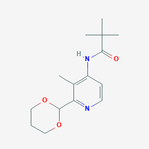 N-(2-(1,3-dioxan-2-yl)-3-methylpyridin-4-yl)pivalamide