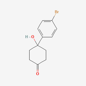 molecular formula C12H13BrO2 B3241635 4-(4-Bromophenyl)-4-hydroxycyclohexanone CAS No. 1477524-71-2