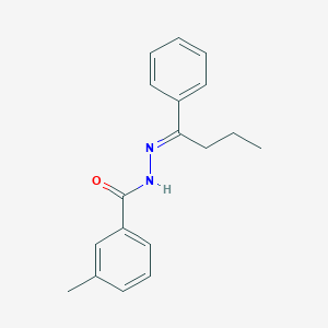 molecular formula C18H20N2O B324165 3-methyl-N'-(1-phenylbutylidene)benzohydrazide 