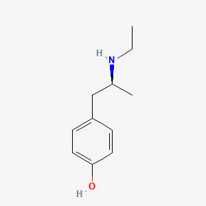 molecular formula C11H17NO B3241655 Phenol, 4-[(2S)-2-(ethylamino)propyl]- CAS No. 14788-05-7