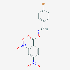 molecular formula C14H8BrN3O6 B324169 4-bromobenzaldehyde O-{2,4-dinitrobenzoyl}oxime 