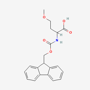molecular formula C20H21NO5 B3241707 2-{[(9H-fluoren-9-ylmethoxy)carbonyl]amino}-4-methoxybutanoic acid CAS No. 1480400-34-7