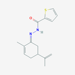 molecular formula C15H18N2OS B324171 N'-(5-isopropenyl-2-methyl-2-cyclohexen-1-ylidene)-2-thiophenecarbohydrazide 