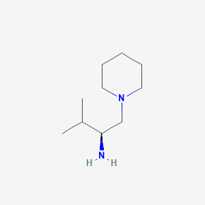 molecular formula C10H22N2 B3241712 (S)-3-methyl-1-(piperidin-1-yl)butan-2-amine CAS No. 148054-89-1